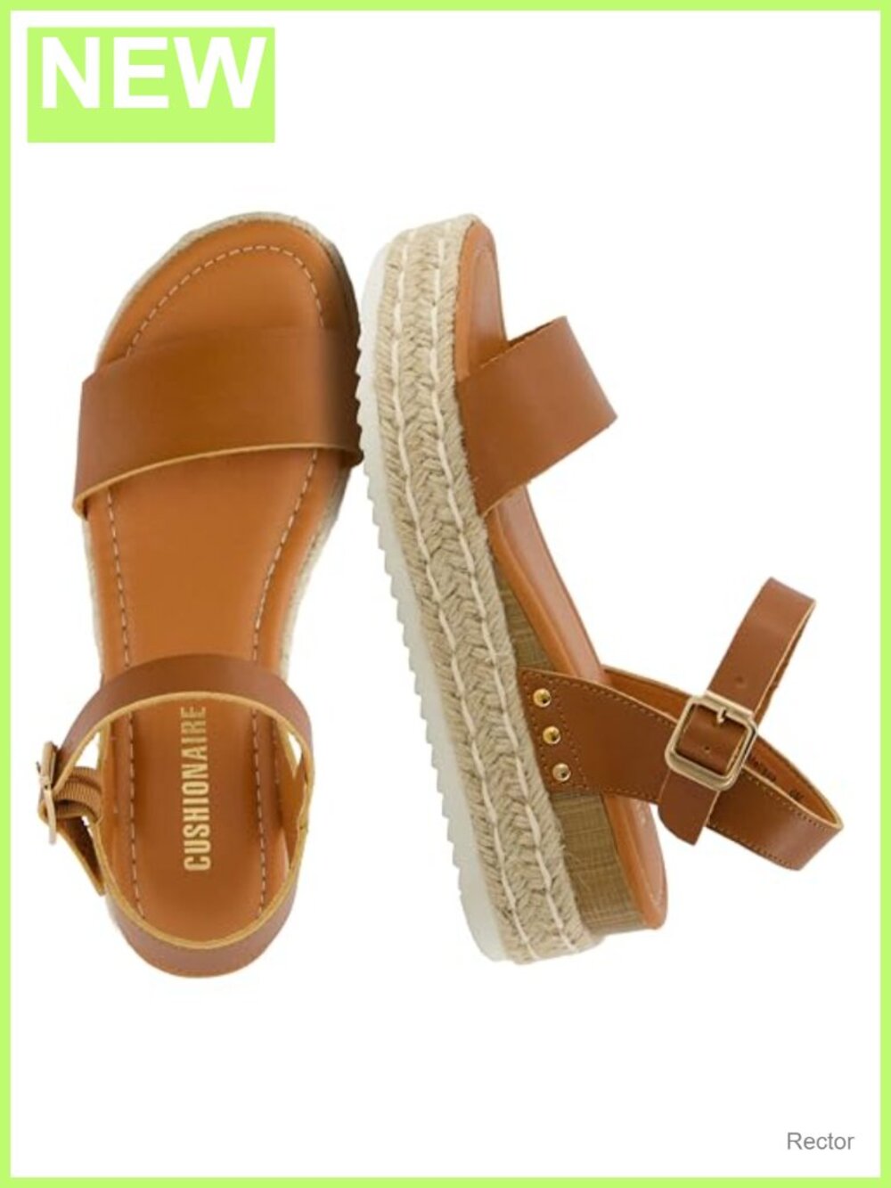 Melissa Espadrille Platform Sandals Vegan Leather Memory Foam Insole